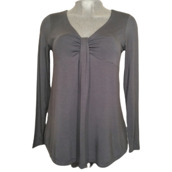 GAP Tops - Gap maternity long sleeves gray blouse size M